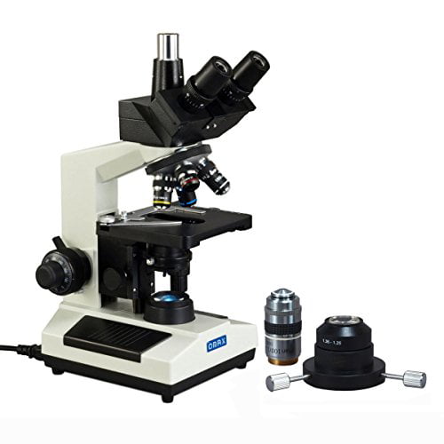 OMAX 40X-1600X Advanced PLAN Darkfield Binocular Compound Microscope with 1.3MP USB Camera and Dry Darkfield Condenser 